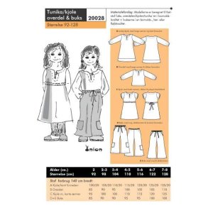 Onion 20028 Tunika/kjole og st, str. 92-128 cl.